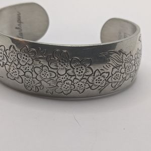 Vintage Kirk pewter cuff bracelet